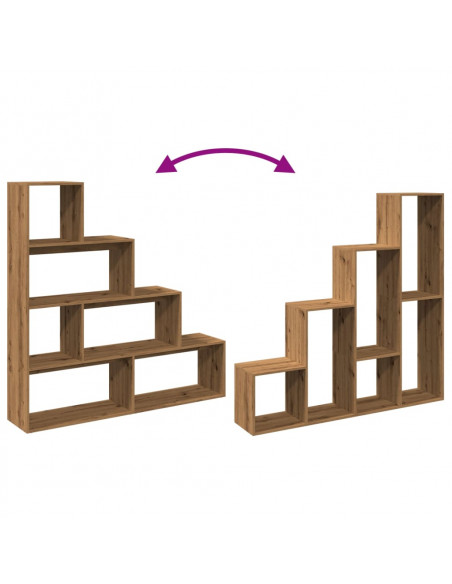 Libreria a 4 Ripiani Rovere 143,5x29x143,5 cm in Truciolato