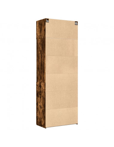 Armadietto Rovere Fumo 80x42,5x225 cm in Truciolato