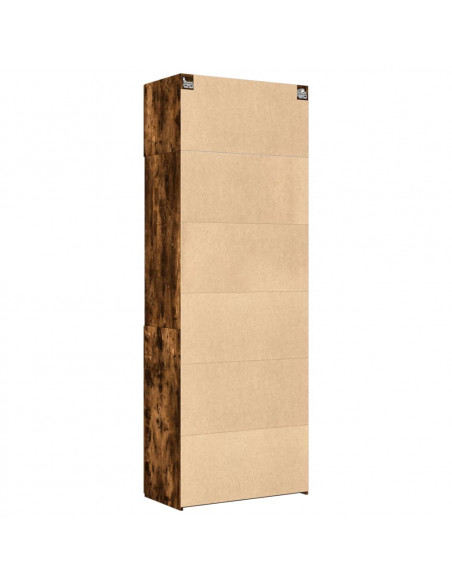 Armadietto Rovere Fumo 80x42,5x225 cm in Truciolato