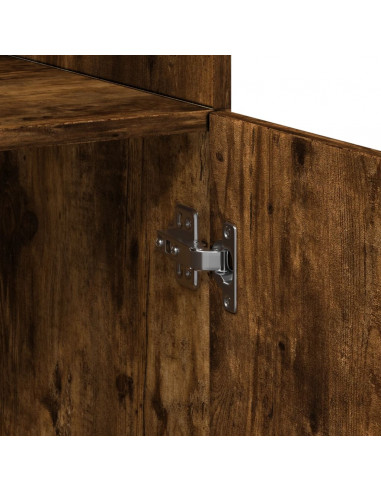 Armadietto Rovere Fumo 80x42,5x225 cm in Truciolato