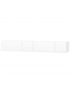 Mobili TV 2 pz in Legno Multistrato 120x40x34 cm Bianco Lucido 2