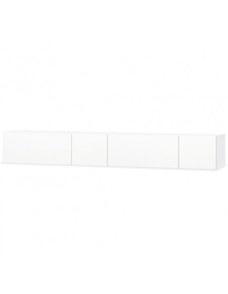 Mobili TV 2 pz in Legno Multistrato 120x40x34 cm Bianco Lucido