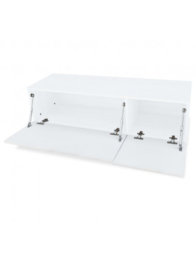 Mobili TV 2 pz in Legno Multistrato 120x40x34 cm Bianco Lucido