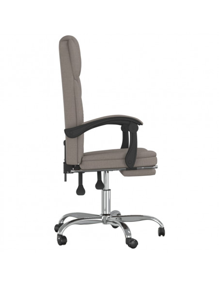 Poltrona da Ufficio Reclinabile Tortora in Tessuto