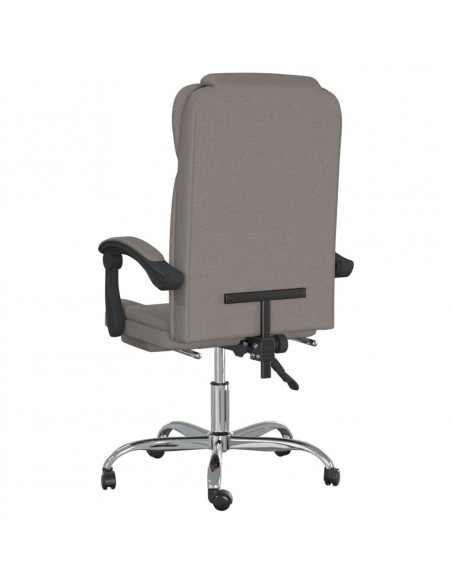 Poltrona da Ufficio Reclinabile Tortora in Tessuto