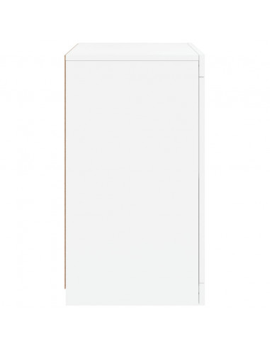 Armadietto con Luci LED Bianco in Legno Multistrato