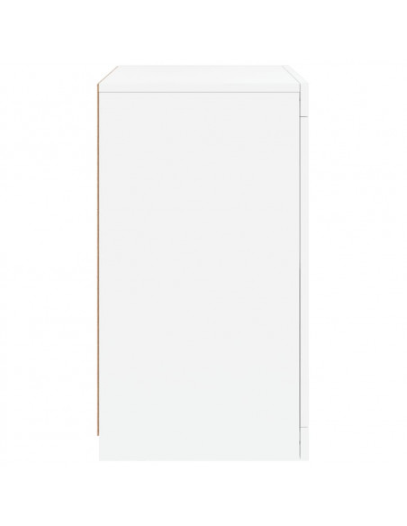 Armadietto con Luci LED Bianco in Legno Multistrato