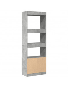 Credenza Grigio Cemento 63x33x180 cm in Truciolato 2