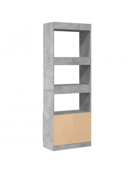 Credenza Grigio Cemento 63x33x180 cm in Truciolato