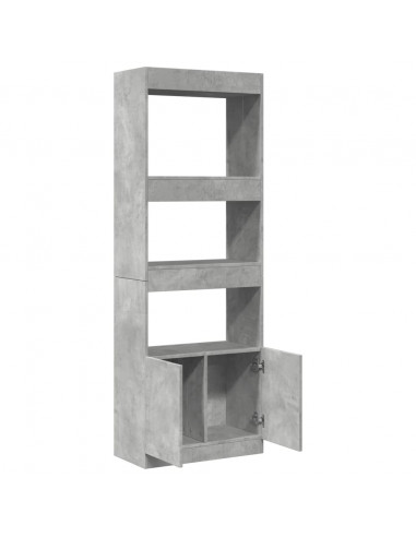 Credenza Grigio Cemento 63x33x180 cm in Truciolato