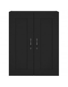 Mobile a Parete Nero 69,5x34,90 cm in Legno Multistrato 2