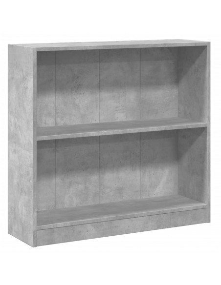 Libreria Grigio Cemento 80x24x75 cm in Legno Multistrato