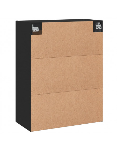 Mobile a Parete Nero 69,5x34,90 cm in Legno Multistrato