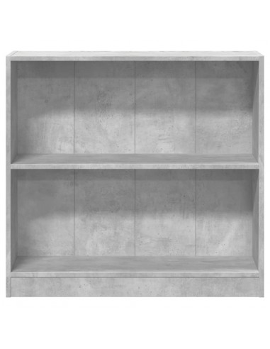 Libreria Grigio Cemento 80x24x75 cm in Legno Multistrato