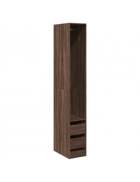 Armadio Rovere Marrone 30x50x200 cm in Legno Multistrato