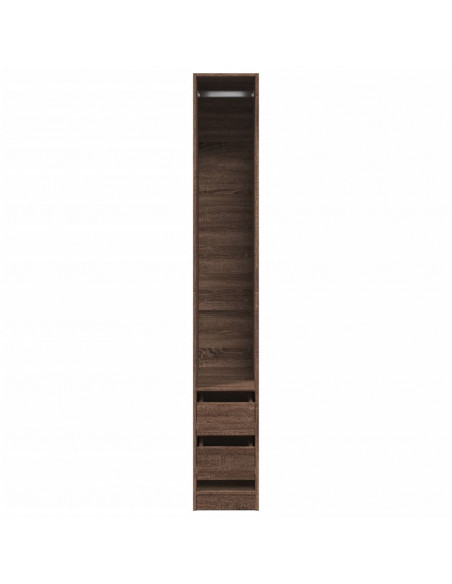 Armadio Rovere Marrone 30x50x200 cm in Legno Multistrato