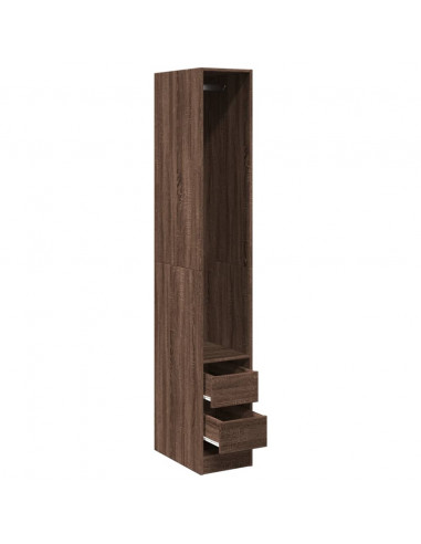 Armadio Rovere Marrone 30x50x200 cm in Legno Multistrato