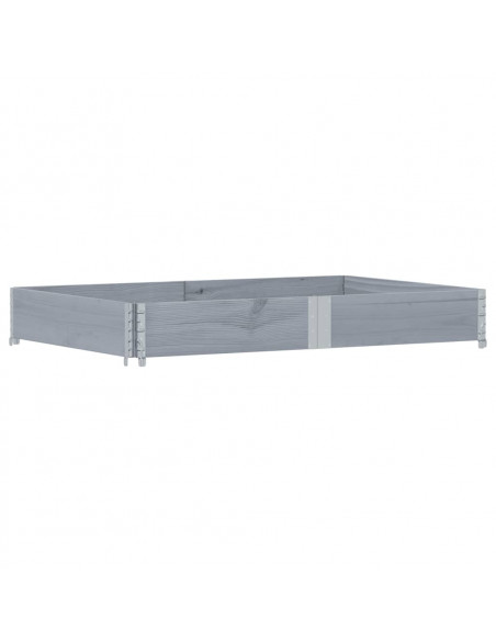 Paretale per Pallet Grigio 150x100 cm in Legno Massello di Pino