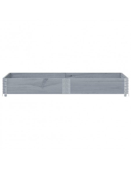 Paretale per Pallet Grigio 150x100 cm in Legno Massello di Pino