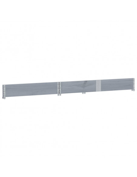 Paretale per Pallet Grigio 150x100 cm in Legno Massello di Pino