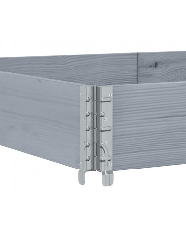 Paretale per Pallet Grigio 150x100 cm in Legno Massello di Pino