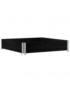 Paretale per Pallet Nero 100x100 cm in Legno Massello di Pino 2