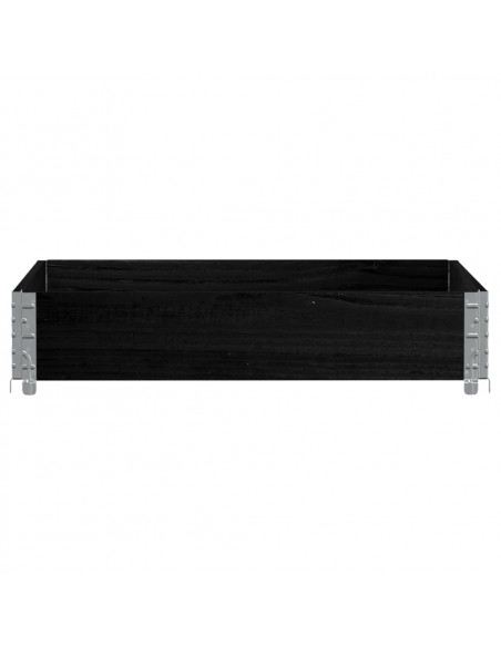 Paretale per Pallet Nero 100x100 cm in Legno Massello di Pino