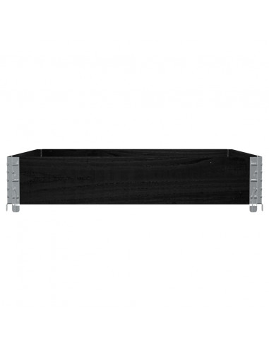 Paretale per Pallet Nero 100x100 cm in Legno Massello di Pino