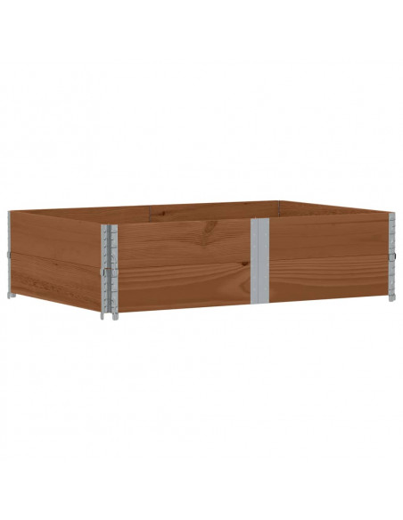 Paretali per Pallet 2pz Marroni 150x100cm Legno Massello Pino