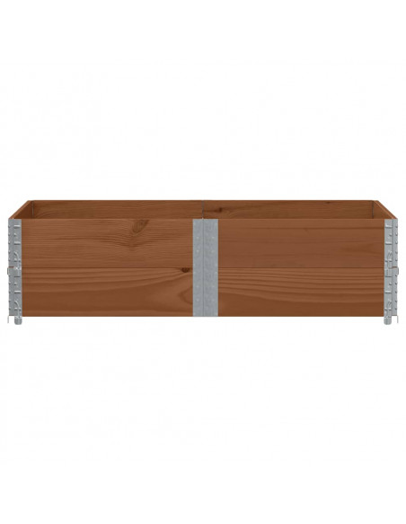 Paretali per Pallet 2pz Marroni 150x100cm Legno Massello Pino