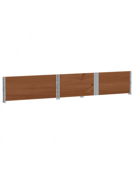 Paretali per Pallet 2pz Marroni 150x100cm Legno Massello Pino
