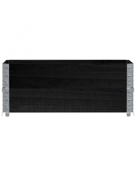 Paretali per Pallet 2 pz Neri 100x50cm Legno Massello di Pino
