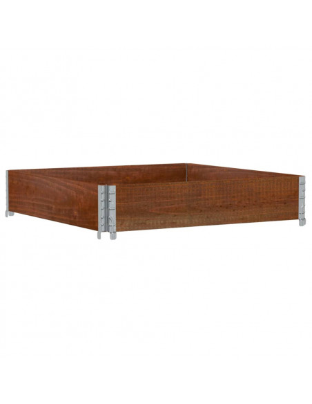 Paretale per Pallet Marrone 100x100cm in Legno Massello di Pino
