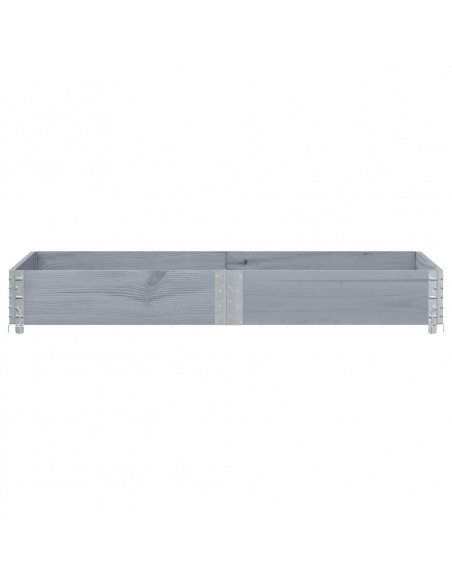 Paretale per Pallet Grigio 150x50 cm in Legno Massello di Pino