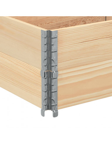 Paretali per Pallet 2 pz 150x50 cm in Legno Massello di Pino