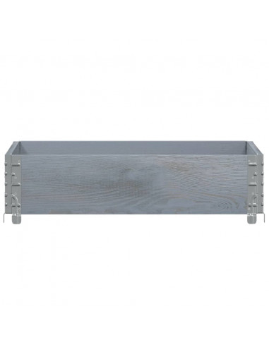 Paretale per Pallet Grigio 80x60 cm in Legno Massello di Pino