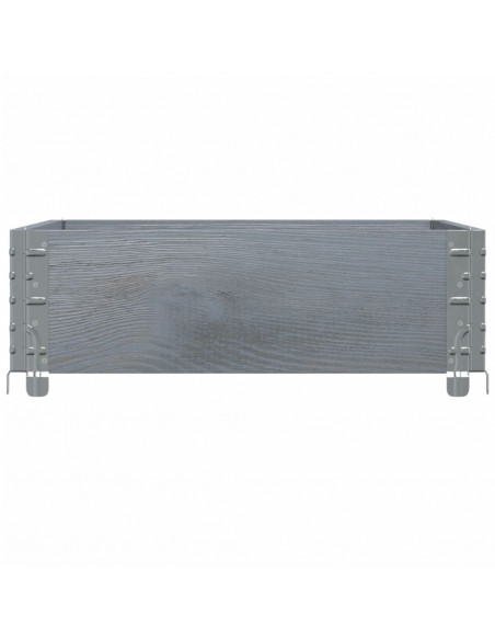 Paretale per Pallet Grigio 80x60 cm in Legno Massello di Pino