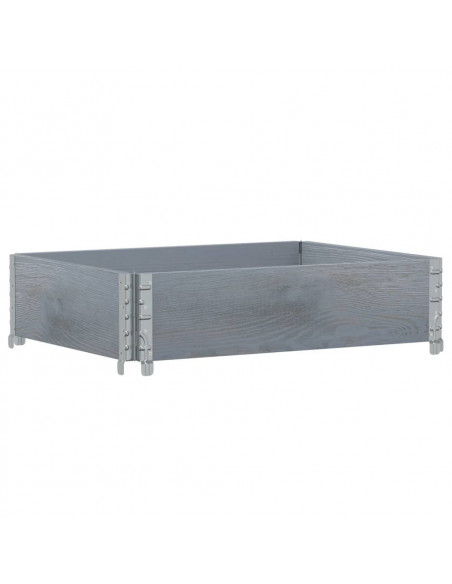 Paretale per Pallet Grigio 80x60 cm in Legno Massello di Pino