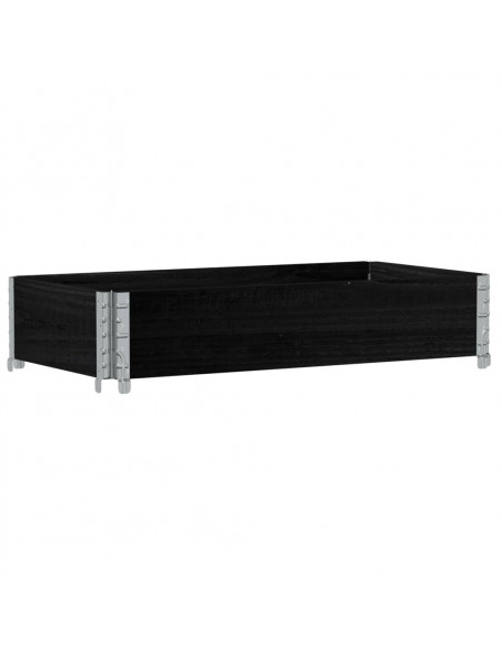 Paretale per Pallet Nero 100x50 cm in Legno Massello di Pino