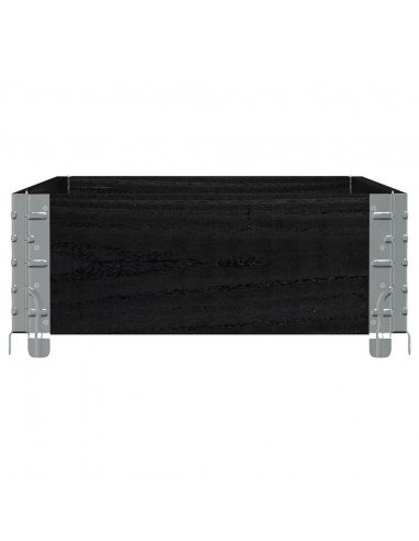 Paretale per Pallet Nero 100x50 cm in Legno Massello di Pino