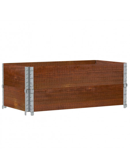 Paretali per Pallet 2pz Marroni 100x50cm Legno Massello di Pino