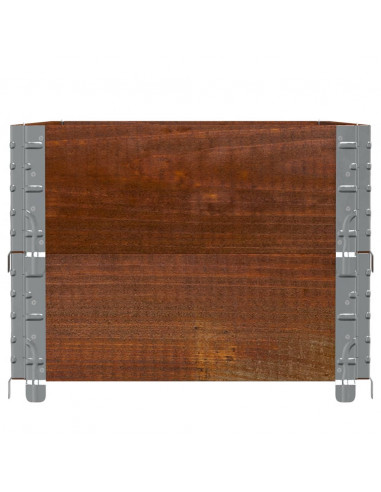 Paretali per Pallet 2pz Marroni 100x50cm Legno Massello di Pino