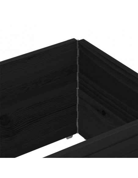 Paretali per Pallet 2 pz Neri 150x50cm Legno Massello di Pino