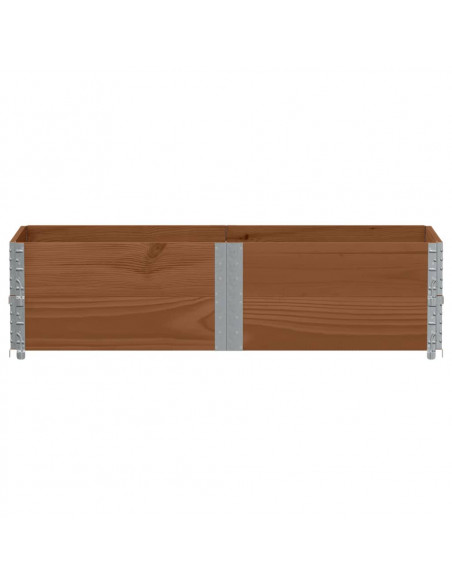 Paretali per Pallet 2pz Marroni 150x50cm Legno Massello di Pino