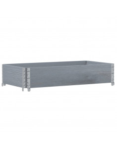 Paretale per Pallet Grigio 100x50 cm in Legno Massello di Pino 2