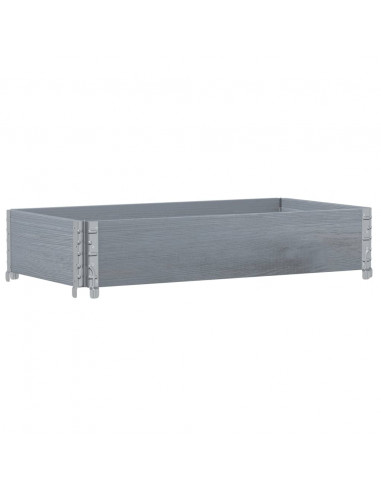 Paretale per Pallet Grigio 100x50 cm in Legno Massello di Pino