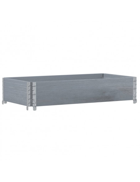 Paretale per Pallet Grigio 100x50 cm in Legno Massello di Pino