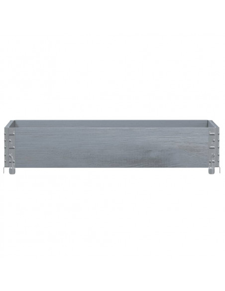 Paretale per Pallet Grigio 100x50 cm in Legno Massello di Pino