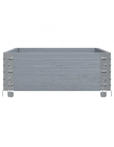 Paretale per Pallet Grigio 100x50 cm in Legno Massello di Pino