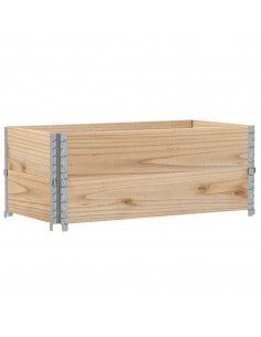 Paretali per Pallet 2 pz 100x50 cm in Legno Massello di Pino 2